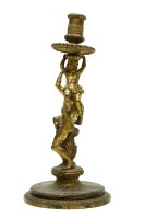 Lot 297 - A 19th century French ormolu candlestick
