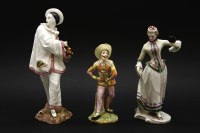 Lot 149A - Three Commedia Dell Arte porcelain figures