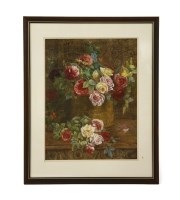 Lot 350 - Edith Barrow (19th/20th century)
A STILL LIFE OF ROSES IN A VASE
Signed and dated 1898 l.r.