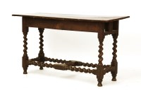 Lot 418 - A 17th century and later oak hall table