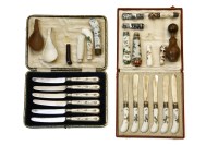 Lot 209 - Pottery and porcelain handled cutlery