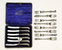 Lot 78 - A set of eight Victorian silver forks