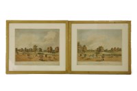Lot 306 - After F.I. Mannskirsch 
A view in St James's Park of the Horse Guards & St Paul's taken from Buckingham House; and A view in St James's Park of Buckingham House taken from the Parade