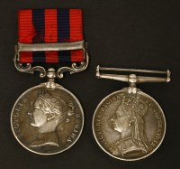 Lot 123 - Two medals:
an Indian General Service Medal