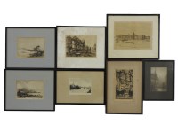 Lot 316 - A collection of mixed etchings