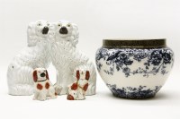 Lot 254 - A pair of 19th century Staffordshire dogs