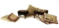 Lot 417 - Two upholstered foot stools