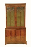 Lot 444A - A reproduction mahogany display cabinet