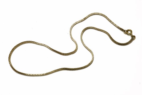 Lot 12 - A 9ct gold fox tail chain necklace 
6.51g