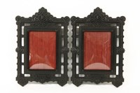 Lot 183 - A pair of Napoleon III press moulded picture frames