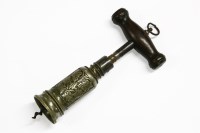 Lot 102 - A Thomason type barrel corkscrew