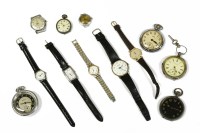 Lot 81 - A collection of assorted pocket watches and wristwatches