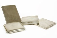 Lot 109 - A 20th century silver and engine turned cigarette case