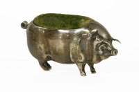 Lot 106 - An early 20th century silver pin cushion in the form of a pig