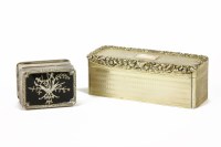 Lot 106A - A George IV silver gilt and engine turned rectangular snuff box