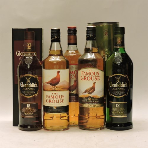 Lot 107 - Assorted Whisky to include: Glenfiddich