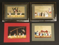 Lot 297 - Four South Indian paintings on mica