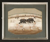 Lot 299 - A large and fine Indian painting on mica