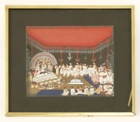 Lot 300 - An unusually large Indian painting on mica
