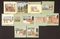 Lot 305 - Twelve Indian miniatures