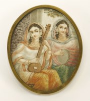 Lot 432 - An Indian oval portrait miniature on ivory