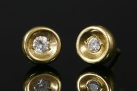 Lot 730 - A pair of single stone diamond stud earrings