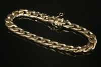 Lot 782 - A 9ct gold filed curb link bracelet