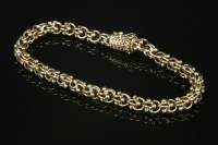 Lot 780 - A 9ct gold double belcher bracelet