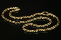 Lot 772 - A 9ct gold hollow palmier chain