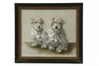 Lot 305 - Meg Burns
TWO CURLY COATED TERRIERS
Signed l.r.