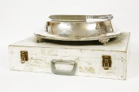 Lot 279 - A large silver plated circular cake stand