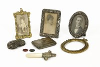 Lot 92 - Two silver miniature photograph frames