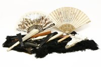 Lot 234 - A collection of thirteen fans to include bone