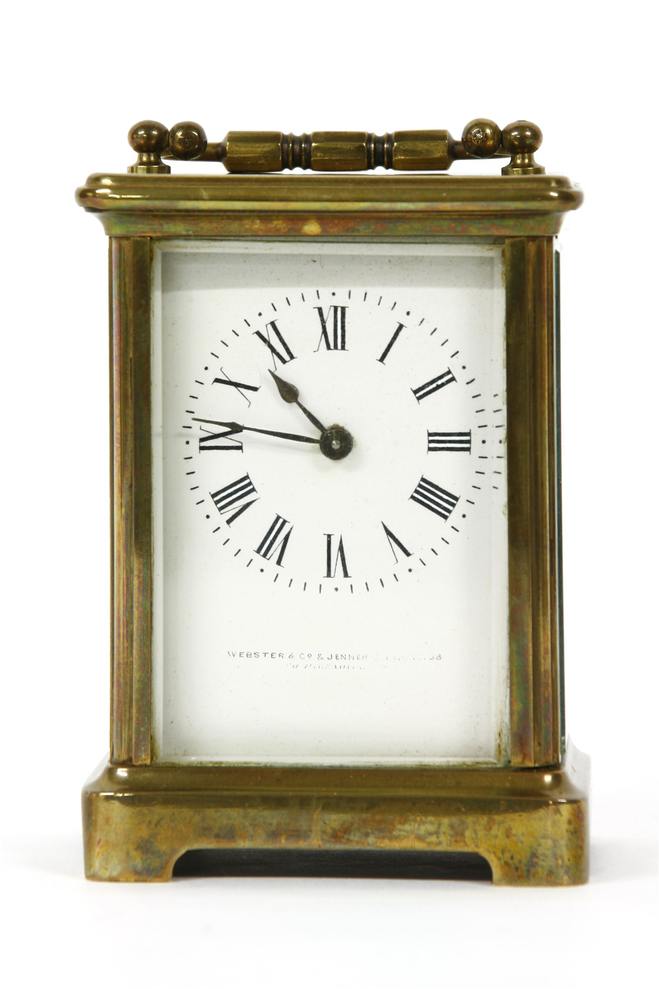 Lot 153 A brass cased carriage clock by ster & Co