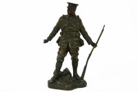 Lot 157 - A cast figure of a World War I soldier