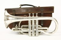 Lot 275A - A Boosey cornet in leather case