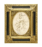 Lot 241 - A Continental decorative marbled plaque