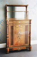 Lot 427 - An exhibition quality single door satinwood cabinet