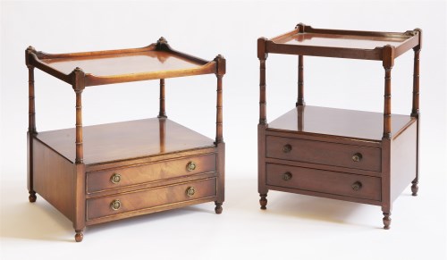 Lot 436 - A reproduction mahogany bedside table