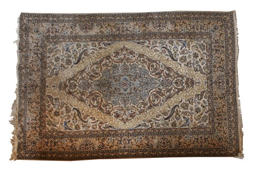 Lot 331 - An Iranian Isfahan wool and silk carpet