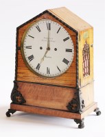 Lot 474 - A satinwood eight-day striking bracket clock