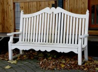 Lot 559 - Two white painted garden seats