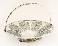 Lot 1252 - A Chinese silver cake basket