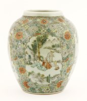 Lot 1143 - A Chinese Canton enamelled jar