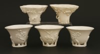 Lot 1129 - A collection of Chinese blanc de Chine wine cups