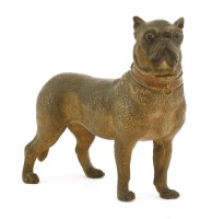 Lot 221 - An Austrian terracotta standing figure of a pug