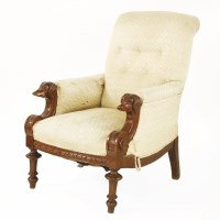 Lot 635 - A Victorian mahogany library armchair