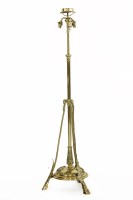 Lot 356A - A Victorian brass neoclassical adjustable standard lamp