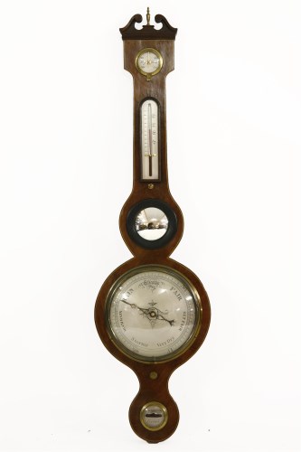 Lot 243 - A 19th century mahogany banjo barometer