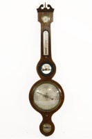 Lot 243 - A 19th century mahogany banjo barometer